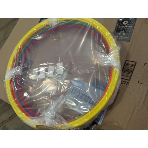 Fun Express Large 20 Inch Obstacle Course Agility Rings Set of 6 - Professional PE Equipment for Elementary School Physical Education | Carnival Games Ring Toss for Kids Outdoor Play & Field Day