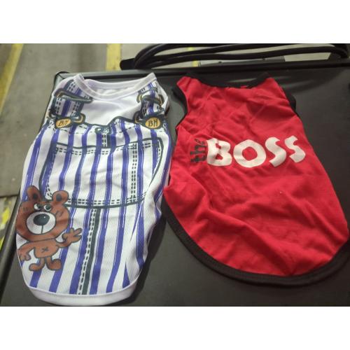 Size S 4 Pack Dog Clothes for Small Dogs Boy and Girl, Soft and Breathable Puppy Kitten Dog Shirts with Letters for Pet Cats, Summer Dogs' T-Shirts Apparel Sleeveless Vests for Chihuahua Yorkies