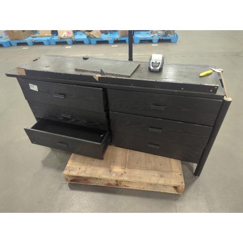 Kaplan Size 66'' W 6 Color Black - Drawer Dresser