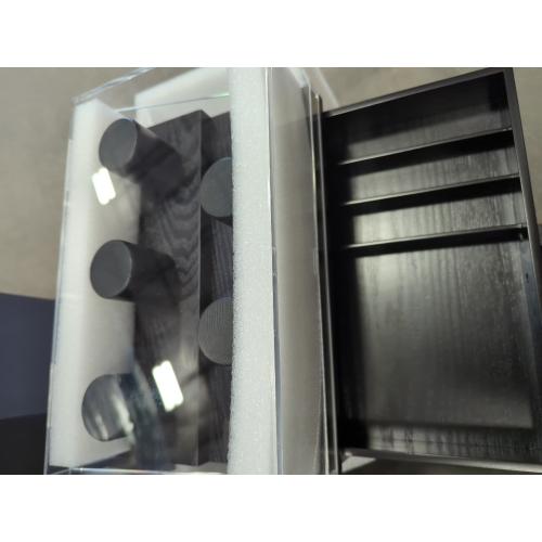 Black Holme & Hadfield Premium 5-Slot Wooden Watch Display Case – Handcrafted Men’s Watch Box with Accessory Drawer, Hinged Cover, Leather Lining–Christmas Gift for Collectors–Luxury Built to Last