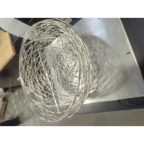 Silver Wire Bowl, Iron Decorative Bowl for Fruit, Vegetables, Eggs, Candy, Perfect for Kitchen, Office, or Modern Home Decor,