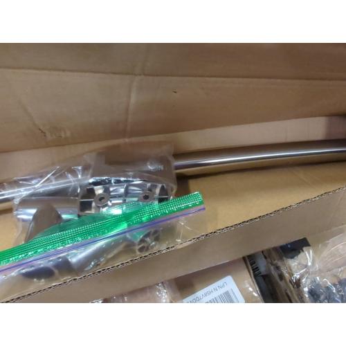 Adjustable Curved Shower Rod, 42-72 inches Extra Wide Shower Curtain Rod, Rust proof, Premium Stainless Steel, Curved Shower Curtain Rod for Bathroom, Need to Drill, Silver