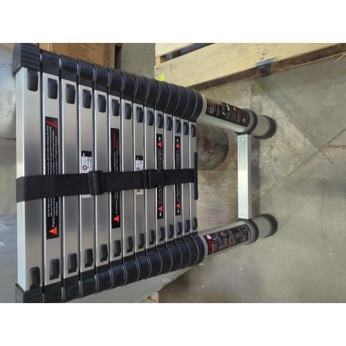 Telescoping Ladder,14.5 FT Aluminum Lightweight Extension Ladder with 2 Triangle Stabilizers, Heavy Duty 330lbs Max Capacity