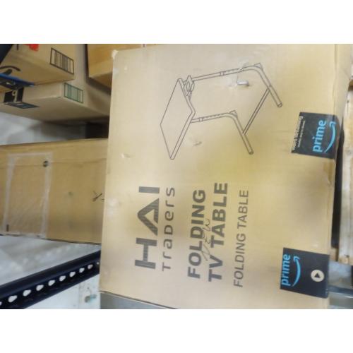 Adjustable TV Tray Table - TV Dinner Tray on Bed & Sofa, Comfortable Folding Table with 6 Height & 3 Tilt Angle Adjustments (Black)