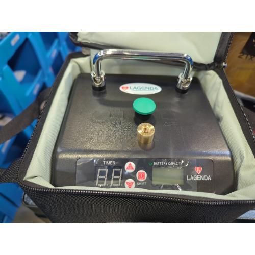 Electric Air Balloon Pump, B23 Lagenda Portable Electric Balloon Pump Balloon Inflator Party Air Blower Electric Balloon Blower Pump with Timer Battery for Party Events Decoration