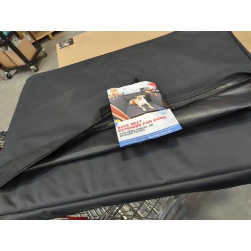 Back Seat Extender for Dogs - Extra 40% Space, Dog Car Seat Cover Hard Bottom Holds 400lbs, Waterproof Dog Hammock & Car Seat Cover with Mesh Window, Perfect Travel Bed for Cars, SUVs