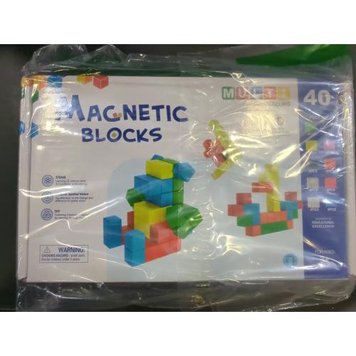 40pcs Magnetic Blocks for Toddler Toys, Magnetic Cubes Building Blocks Classroom Must Haves, STEM Preschool Sensory Magnet Toys for 3 4 5 6 Year Old Boys and Girls