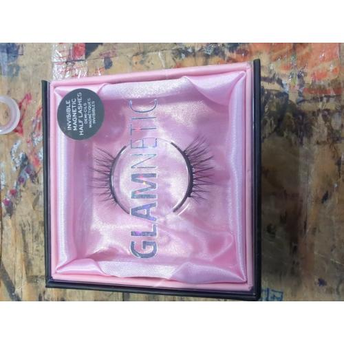 Glamnetic Magnetic Half Lashes - Princess | Natural Looking Half Lash Set, Short Cat Eye Flared, 6-Magnet Band, Reusable Eyelashes Small Eyes, Up to 60 Wears - 1 Pair