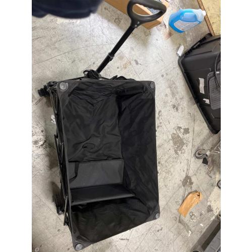 Wagon cart Black Wagon Cart with Wheels Foldable Oxford Yard Carts and Wagons Garden Portable Hand Cart Garden Cart with Tie Rope Foldable
