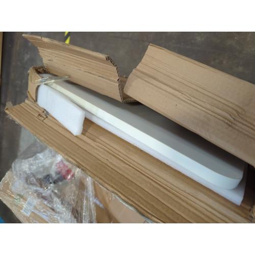 White Wall Mounted Folding Table 39.4”L x 19.7”W, Laundry Folding Table with Heavy Duty Metal Collapsible Shelf Brackets, Wall Mounted Desk Fold Down for Small Spaces, White