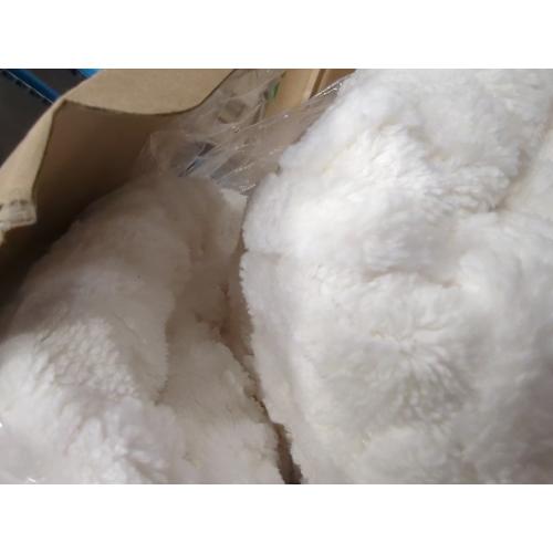 CAROMIO Electric Blanket Queen Size Dual Control - Thick Tufted Sherpa Heated Blanket Queen with 10 Heating Levels and 10 Time Settings, ETL Certified Fast Heating Blanket Queen Size 84×90, White