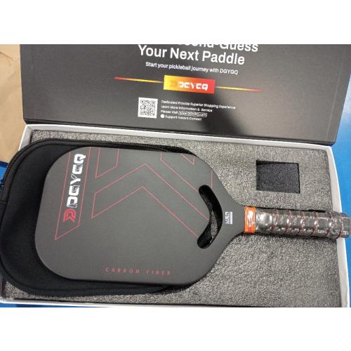 Pickleball Paddles, Carbon Fiber Pickleball Paddle with a 13mm Polypropylene Honeycomb Core, Increased Power for Ultimate Spin & Consistency