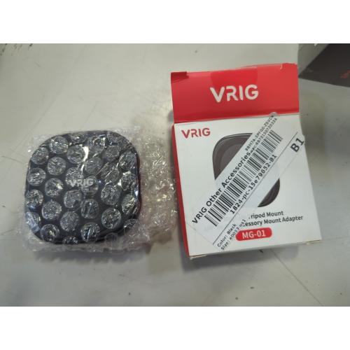 Black VRIG MG-01 Magnetic Tripod Mount,1/4 Tripod Adapter w Magnetic Ring, Multiple Locating Holes for ARRI,Compact Size for iPhone 16/15/14/13/12 Series & All Phones & Cases