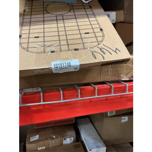 Kitchen Sink Grid 26-1/8x14-1/4 - Heavy Duty Kitchen Sink Protector with Built-in Strainer & Center Drain, Non-Slip Rubber Feet & Scratch Resistant Bottom Guard