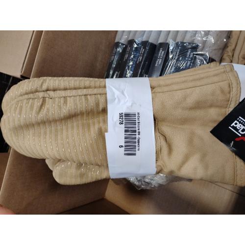 All-Clad Premium Silicone Oven Mitt: Heat Resistant to 500 Degrees - 100% Cotton & Silicone, 14x7 Pot Holder for Kitchen and Barbeque, (6-Pack), Cappuccino