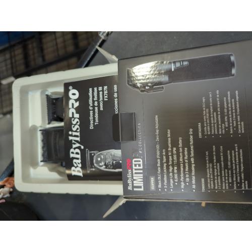 Black BaBylissPRO LIMITEDFX Cord/Cordless Hair Clipper and Hair Trimmer Prepack, High-Torque Brushless Motors, High-Performance Lithium-Ion Batteries