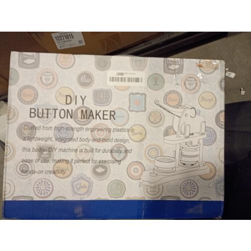 Button Maker Machine 58mm, Professional Badge Making Kit with 50 Parts, No Installation DIY Badge Maker, Pin Press Machine, Kids Craft Kit for Crafts, Schools