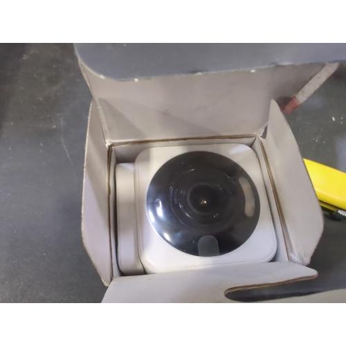 Color White Wyze Cam V4 Plug-in Indoor and Outdoor Smart-Enabled Security Camera