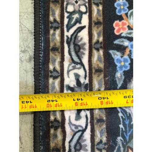 Vibrant Tree of Life-Patterned Vintage Washable Rugs Non Slip Low Pile Small Carpet for Bedroom Bedside Kids Room Office Dining Room, Black