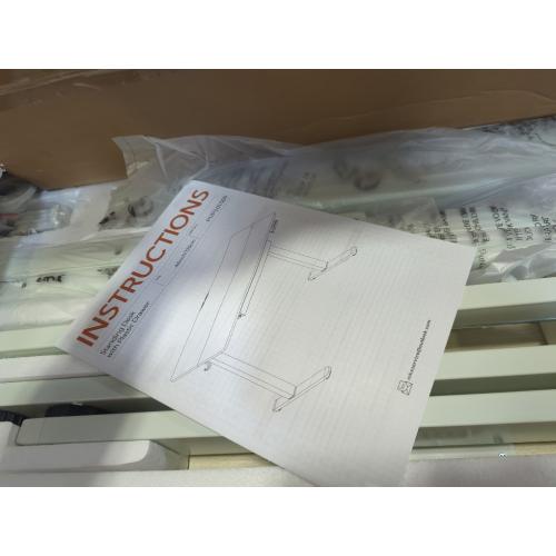 Claiks Standing Desk with Drawers, 48x24 Inch Stand Up Electric Adjustable Height Sit Stand Desk for Computer Workstation, Natural