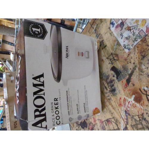 Aroma Housewares Aroma 6-cup (cooked) 1.5 Qt. One Touch Rice Cooker, White (ARC-363NG), 6 cup cooked/ 3 cup uncook/ 1.5 Qt.