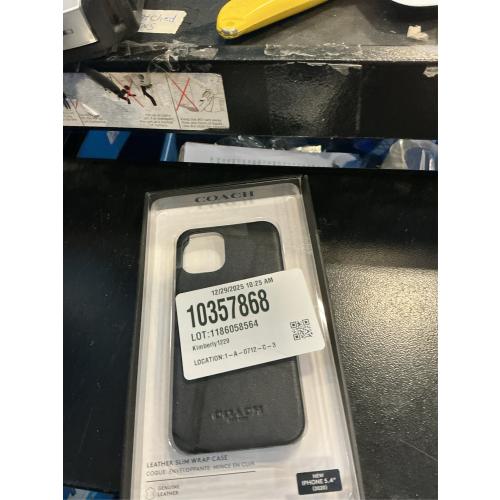 Coach Leather Slim Case for iPhone 12 mini Black