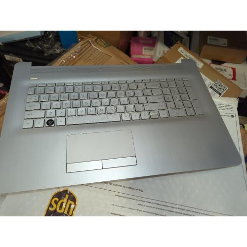 Replacement Upper Case Palmrest for HP 17-by 17t-by 17-ca 17z-ca 17t-by400 17-by0026cy 17z-ca300 Series Laptop Backlit Keyboard with ODD with PTP Touchpad Assembly P/N: L92783-001 6070B1308113