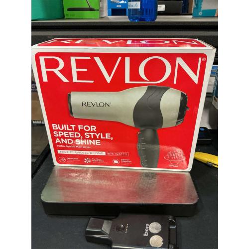 REVLON Turbo Hair Dryer | 1875 Watts of Maximum Shine, Fast Dry (Silver)