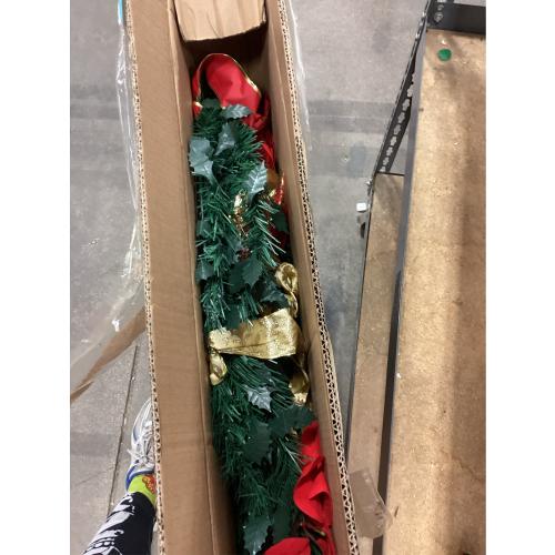 6 Ft Flocked Pop up Christmas Tree,Prelit 200 LED Lights,Opens Instantly,Fully Decorated 80 Ornaments,8 Mode Warm White Light & Timer,Foldable Xmas Tree Fire-Resistant Collapsible Outdoor Indoor Decor