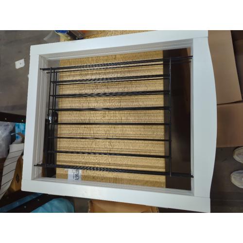 Freestanding Wooden Pet Gate for House, Foldable Indoor Dog Gate for Doorways, Stairs - 24 Height, 3 Panels, White