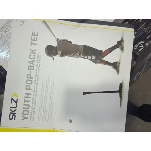 SKLZ Pop-Back Adjustable Youth Baseball and Softball Batting Tee