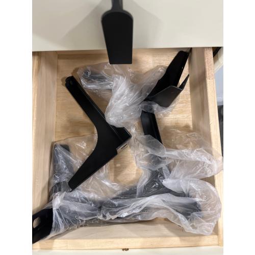 VICITON Narrow Nightstand with 2 Drawers, Narrow Side Table Leather Surface, Slim Bedside Table for Bedrooms, Dormitories, Living Rooms (Cream White, 15.7 D x 11.8 W x 22.4 H)