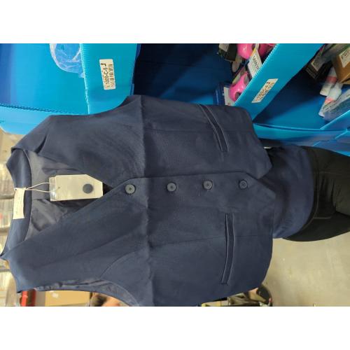 Size L Navy Spring&Gege Boy's Formal Suit Vest Solid Dress Waistcoat Vest with Pockets