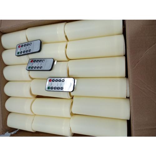 Set of 72 Flameless Led Battery Opeated (D2.2'' x H4''5''6'') Waterproof Outdoor Indoor Candles with 10-Key Remotes and Cycling 24 Hours Timer