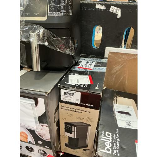 Bella PRO - Perfect Grind Programmable Single-Serve Coffee Maker with Integrated Burr Grinder - Stainless Steel