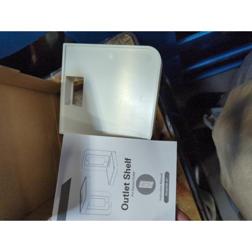 Outlet Shelf Holder Fit for Duplex Receptacle, Bathroom Decor,Cable Management,A Space Saving Solution, Homepod Mini Google Home/Echo/Smart Speakers/Electric Toothbrush/Cell Phone (Standard)