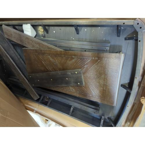 Procopio Rustic Natural Tone TableTop Leaf Shelf and Rails