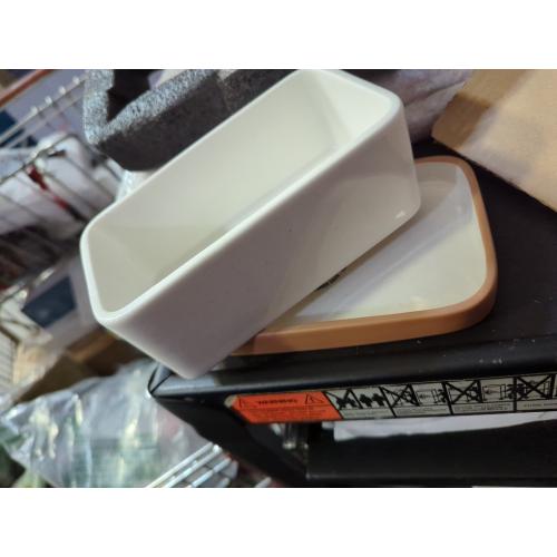 Mora Ceramic Two-in-One Butter Dish with Lid, Covered Butter Crock Container to Leave on Countertop - Large Storage Keeper/Holder for Kitchen, Gifts for Her, Butter Tray For Counter - Chai