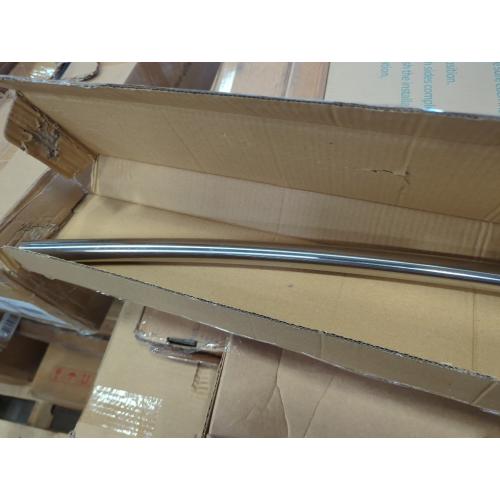 Adjustable Curved Shower Rod, 42-72 inches Extra Wide Shower Curtain Rod, Rust proof, Premium Stainless Steel, Curved Shower Curtain Rod for Bathroom, Need to Drill, Silver