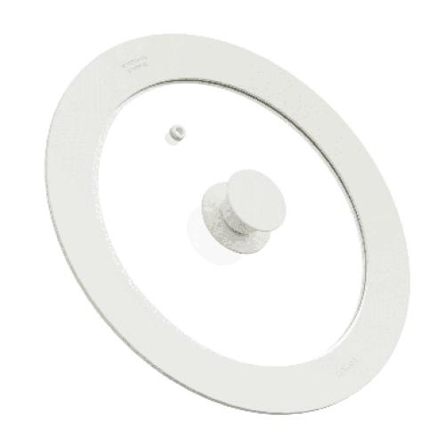 Carote Silicone Universal Lid, Pots and Pans Covers, Suitable for 9.5 10 11 Cookware, Silicone Cooking Utensils with Steam Ventilation, Silicone Knob, White