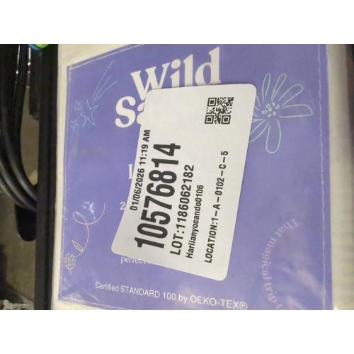 Wild Sage Brushed Cotton Percale 300-Thread-Count Standard/Queen Pillowcase in Coconut Milk