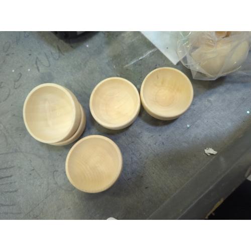 30 Pack 2.2 Inches Round Wooden Bowls, Unfinished Mini Wood Bowls for Condiments, Sauces, Dips, Nuts, and Snacks