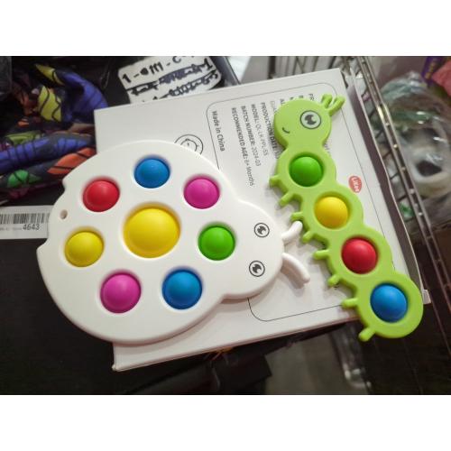 LiKee Fidget Popper Sensory Baby Toys for 10  Months, Push and Popping Busy Board, Montessori Toys for 1  Years Old, Airplane Car Travel Toy for Toddlers 1-3 Stress Relief (2 Pieces)