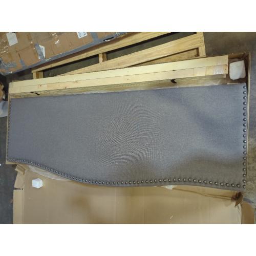 Upholstered CaliKings Bed Frame Stone