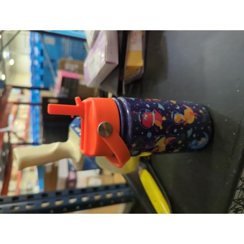 Kids Water Bottle with Straw Lid - 12 Oz Insulated Stainless Steel Dinosaur Water Bottles for Kid Boys - Travel Cup for School Sports