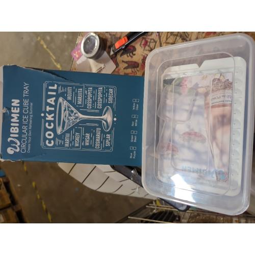 PHINOX Ice Cube Tray with Lid and Bin, 3 Pack Plastic Ice Cube Tray Molds, 96(4 * 8 * 3) pcs Ice Trays for freezer, Chilling Drinks, Whiskey & Cocktails, with Ice Container and Ice Scoop, BPA-Free