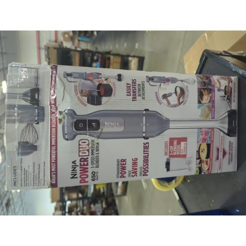 Power Duo Immersion Blender, 650-Watt Motor with 3 Speeds, Handheld Blender and Whisk for Soups, Sauces, and Smoothies