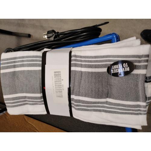 All-Clad Dual-Purpose Kitchen Towels: Highly Absorbent - 100% Cotton, 17x30 Dish Towels for Cleaning & Drying Dishes & Glassware, 6-Pack, Pewter