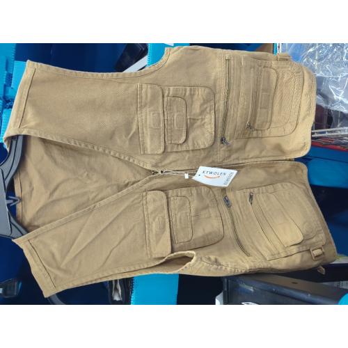 Size M OlyljpinZ Men's Fishing Vest with Multi-Pocket Sleeveless Jacket Hunting Vest Safari Travel Outdoor Casual Vest Gilet