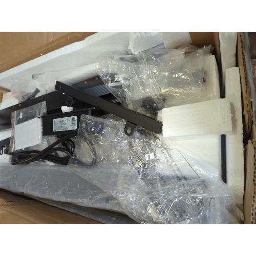 Black TV Stand With Ports and TV Mount
